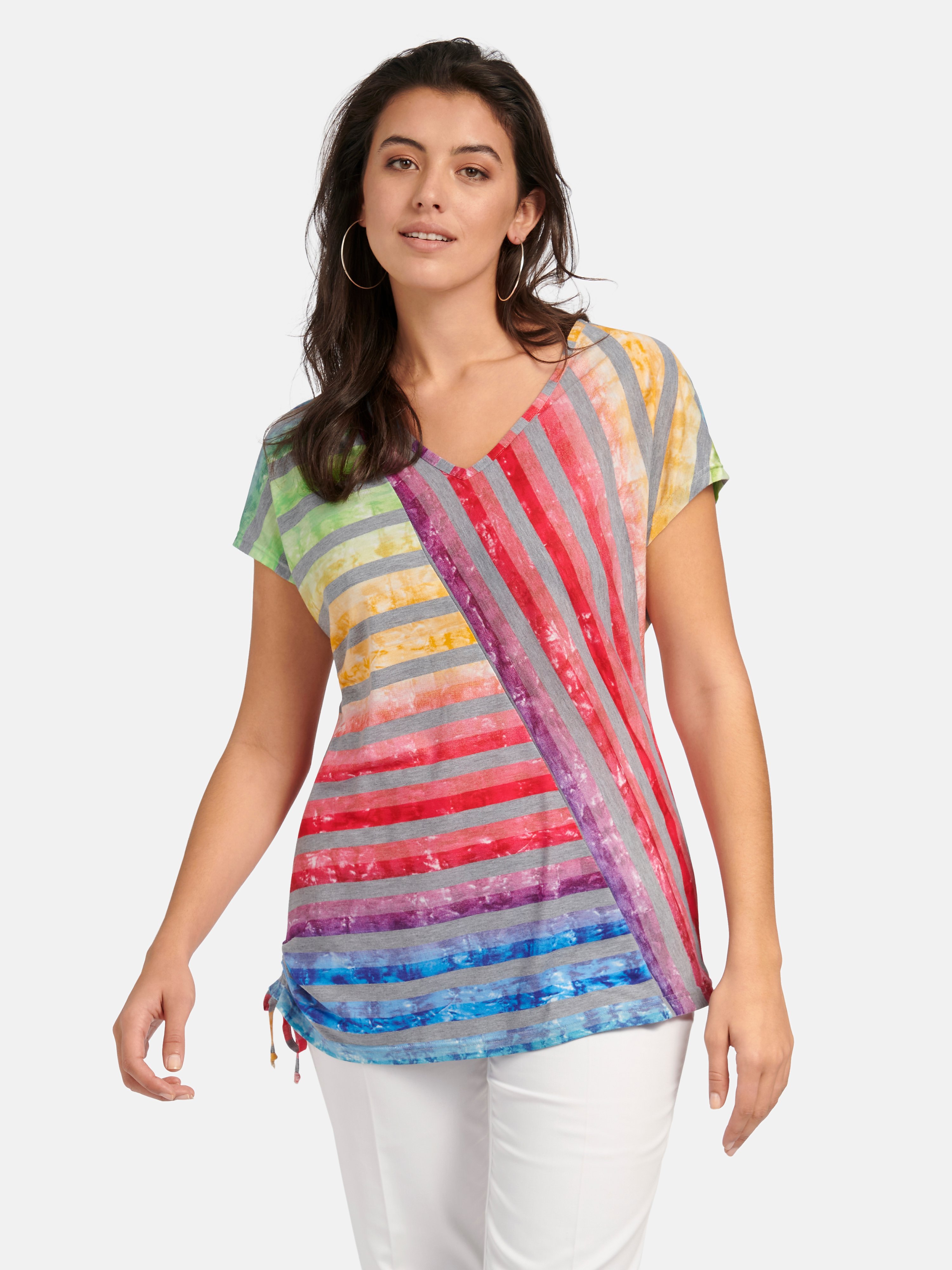 V-Shirt mit 1/2-Arm