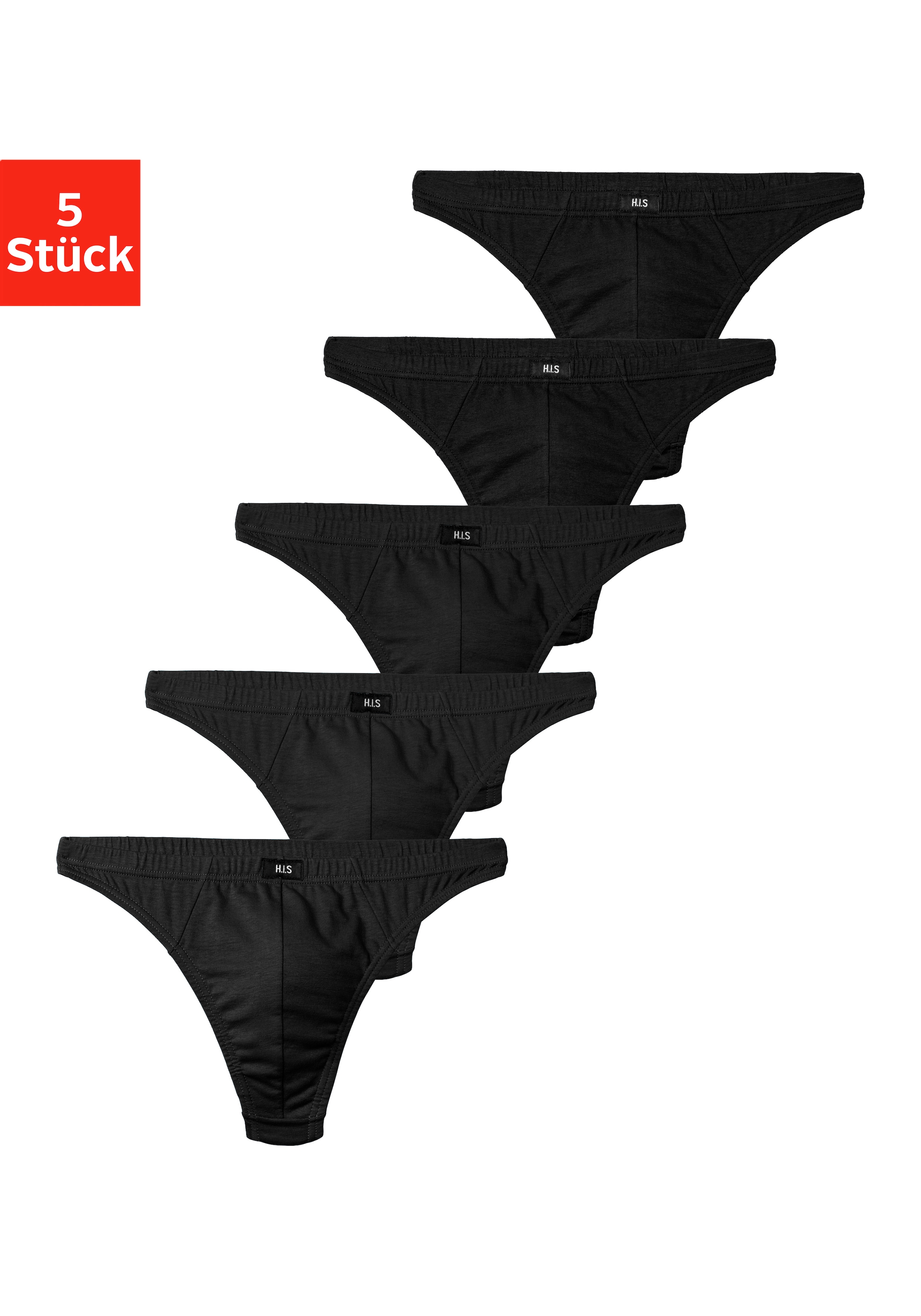 H.I.S String »Herren Unterhose«, 5 Stk. in Baumwollstretch-Qualität