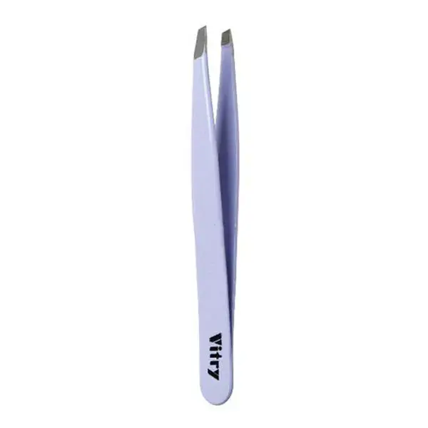 Pinça de bolso Vitry com pontas anguladas, aço inoxidável, lilás claro