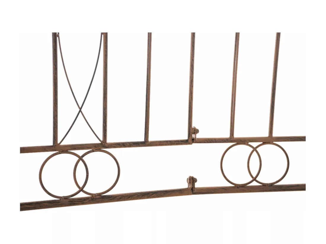 Lot de 4 Clôture de jardin - Métal & Métal - Marron antique - Mangold