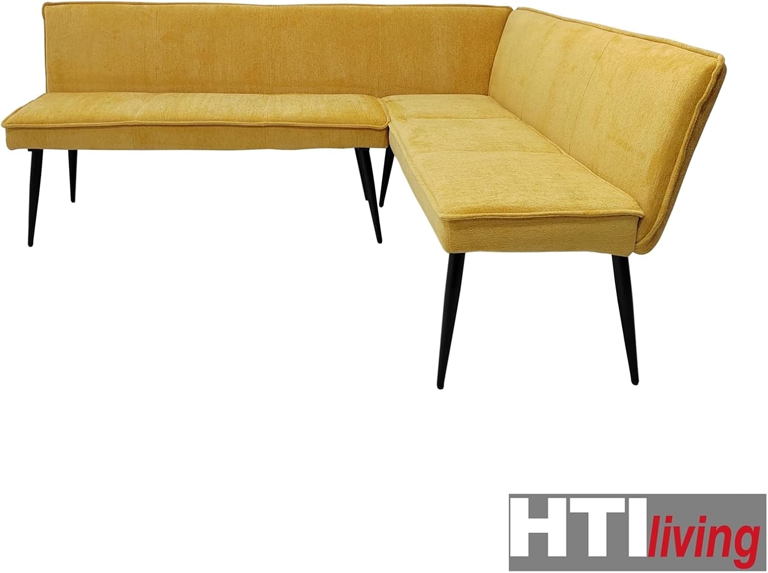 HTI living Eckbank 195 x 154 cm Mesilla kurzer Schenkel rechts Sitzbank Polsterbank Gelb