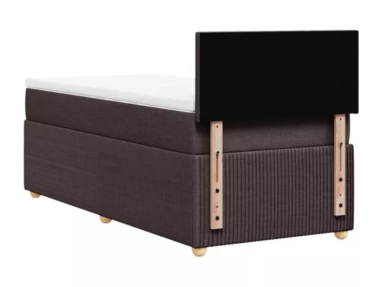 Sommier à lattes de lit avec matelas Marron foncé 90x190 cm