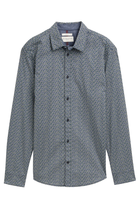 Tom Tailor blauwe heren overhemd