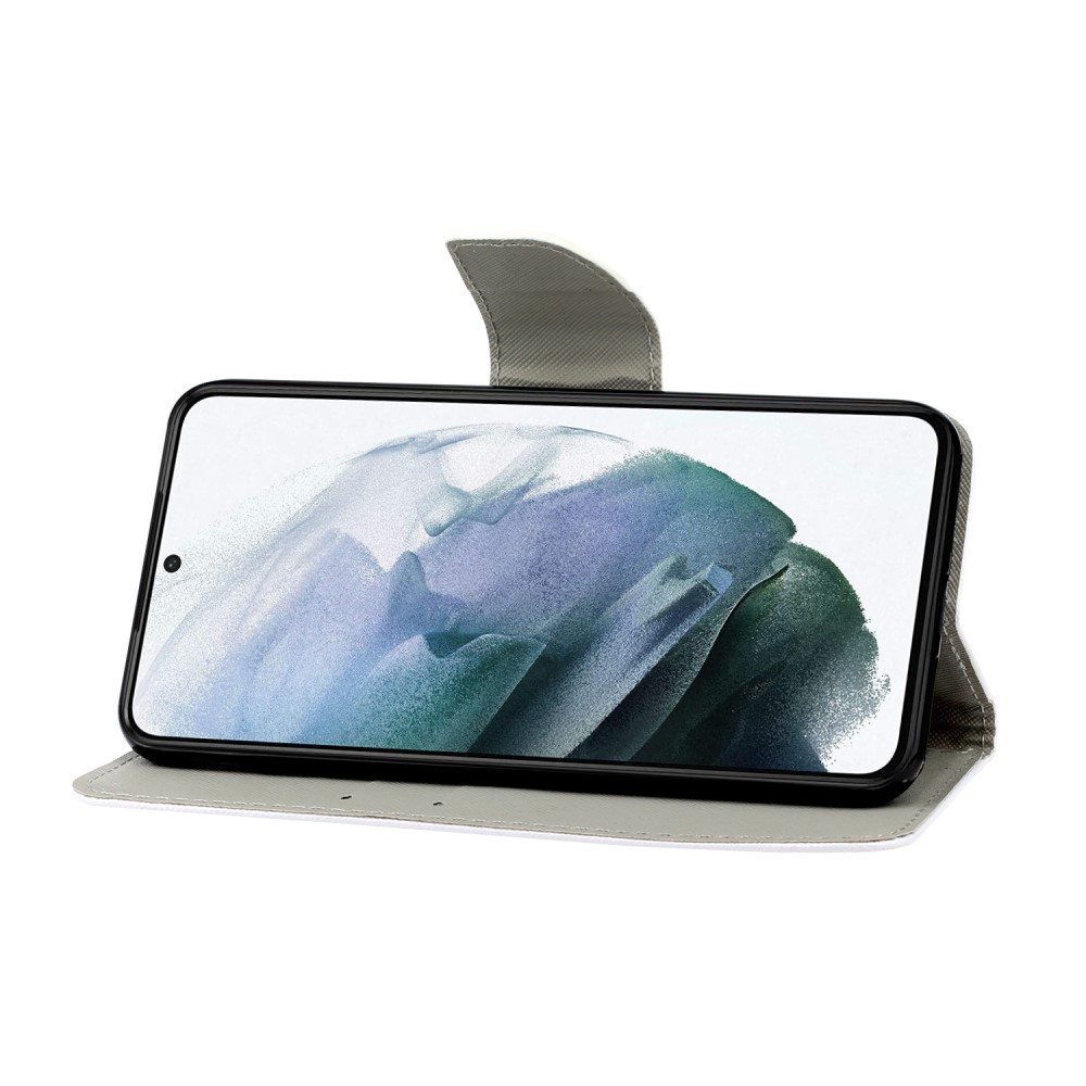 Samsung Galaxy S21 FE 5G Leder Tasche - Margerite