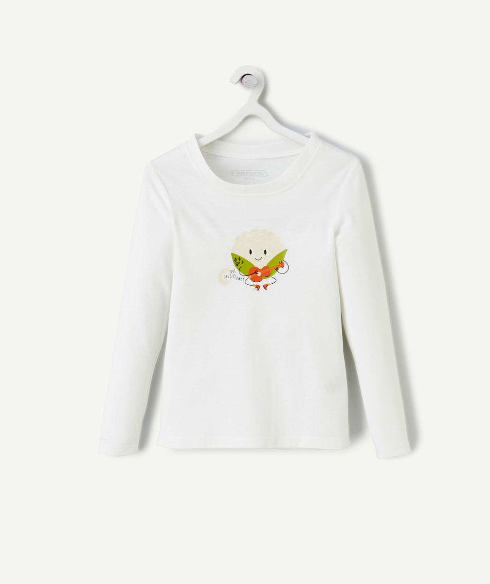 DAMARTT-SHIRT THERMOLACTYL BLANC AVEC MOTIF CHOU-FLEUR
