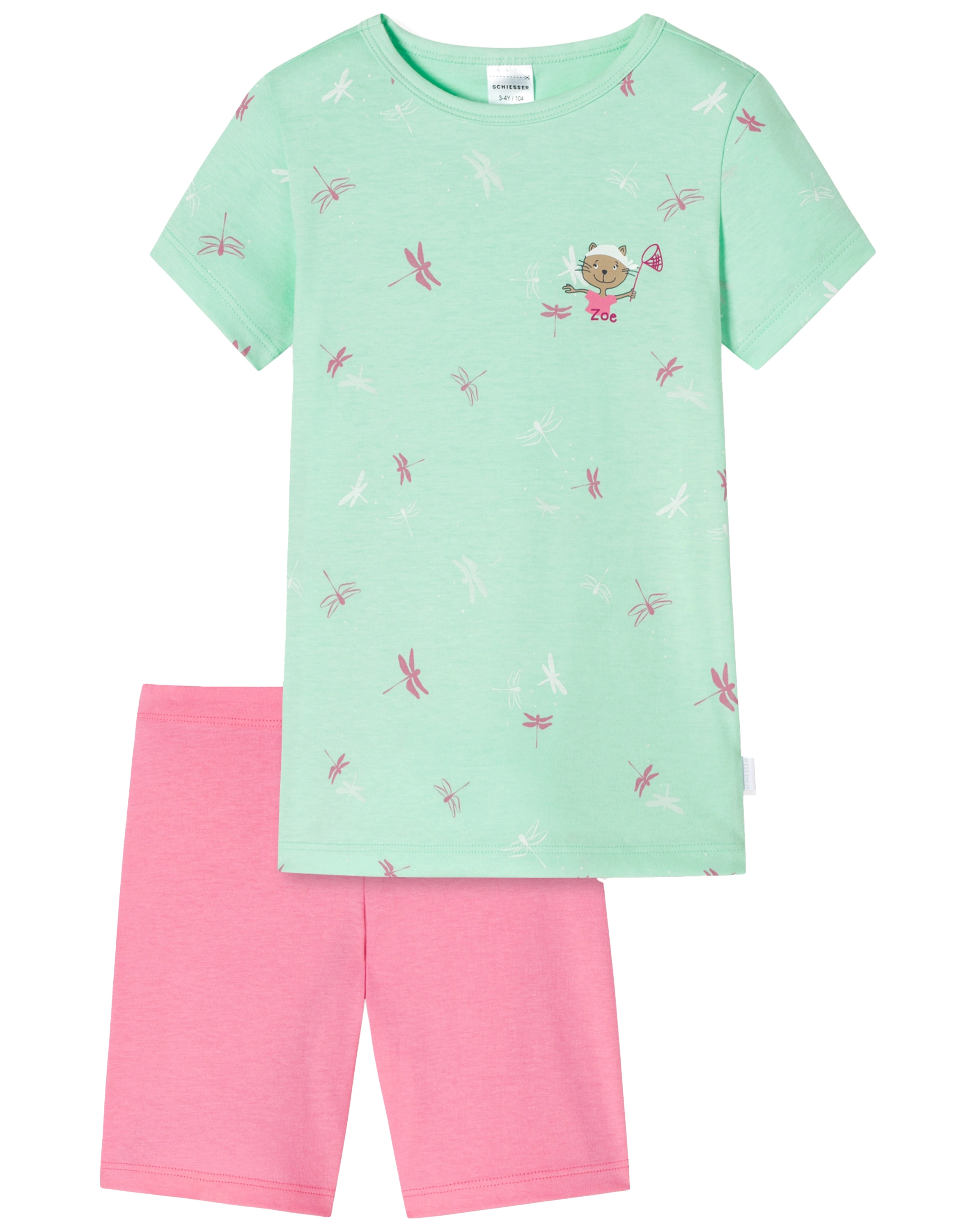 Schlafanzug LITTLE LIBELLE kurz in mint