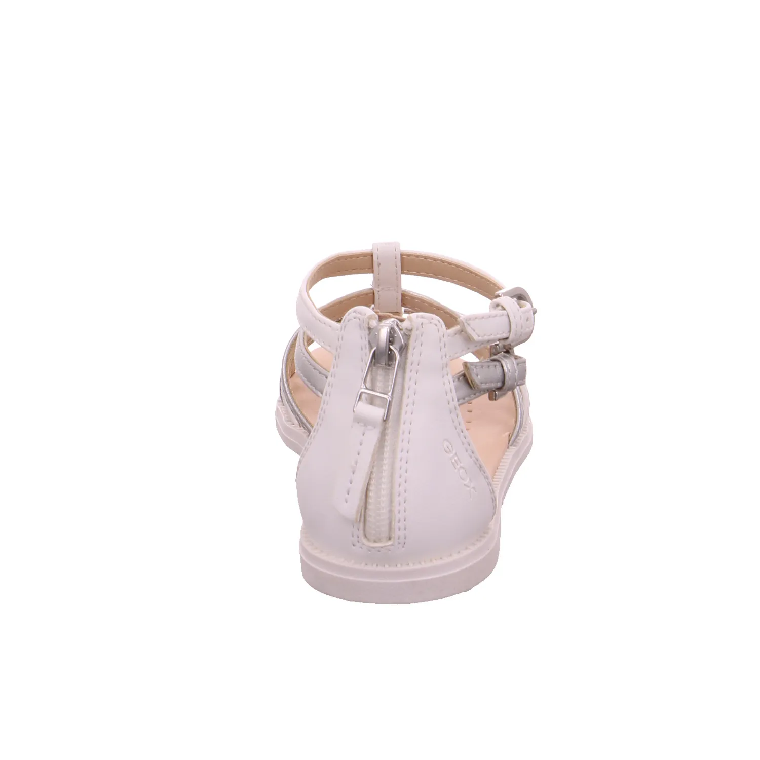 GEOX Mädchen-Sandale Weiss Leder  Sommerschuh