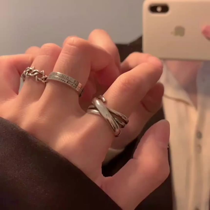 Lilafey - Set van 3: Metalen open ring