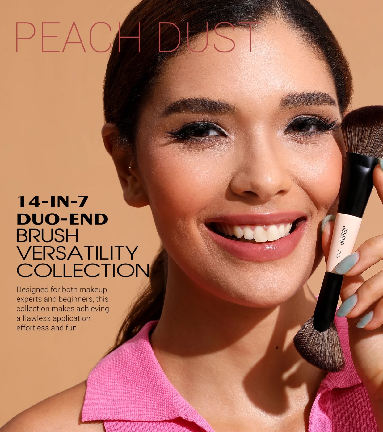Jessup Beauty - *Collection VI* - Conjunto de 7 pincéis - T600: Peach Dust