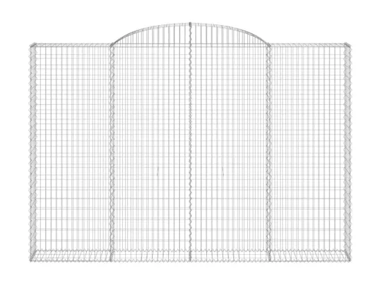 Paniers à gabions arqués 3 pcs 300x30x200-220 fer galvanisé