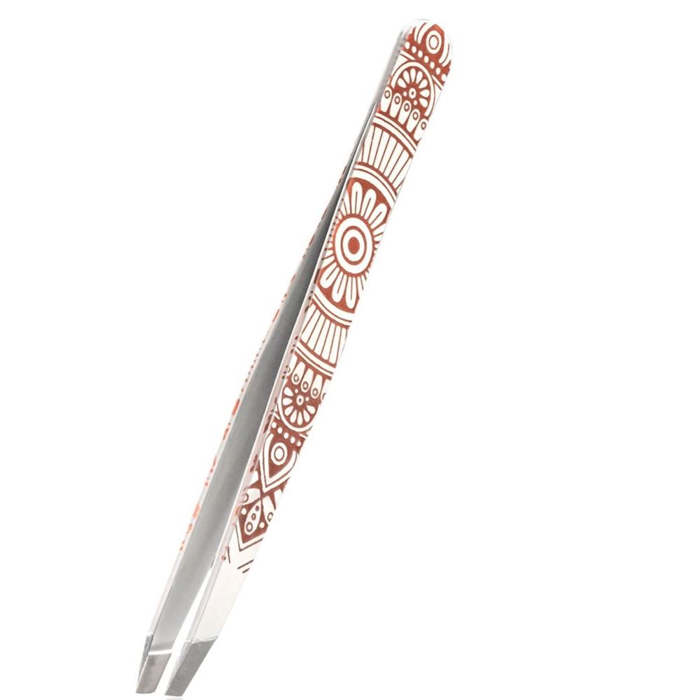 Rubis Pinzette schräg<br>1 Stück, Mandala Sonne roségold
