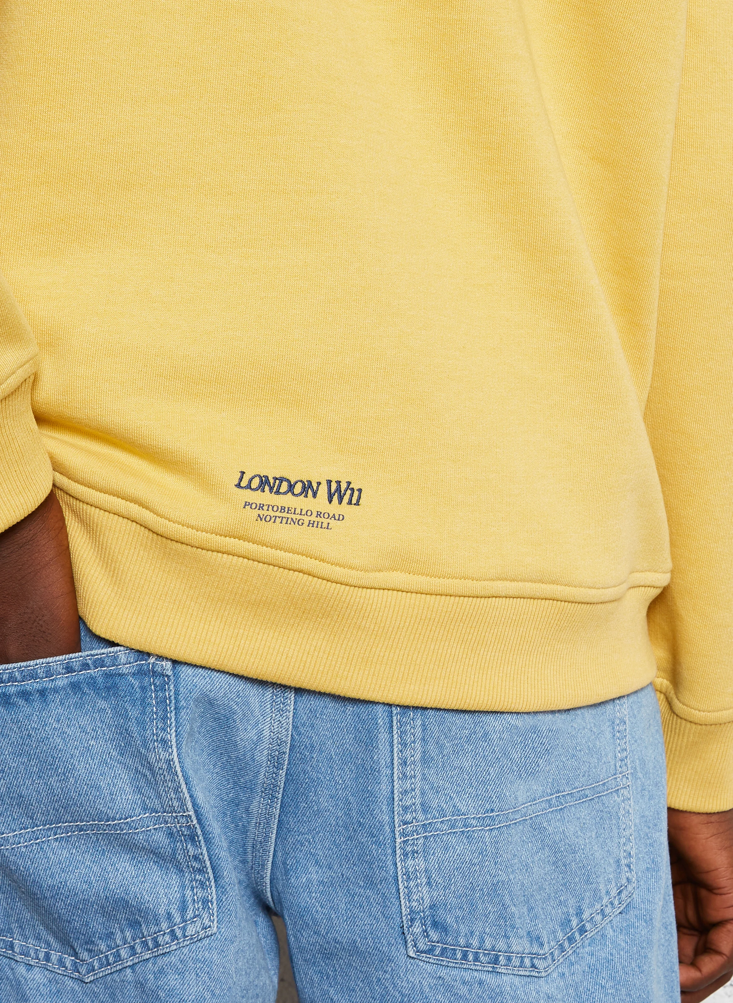 Sweat droit en coton mélangé | Jaune