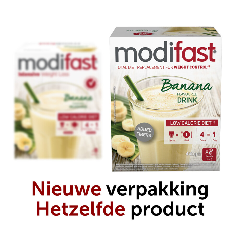 Modifast Intensive Milkshake Banaan8 x 55 gr