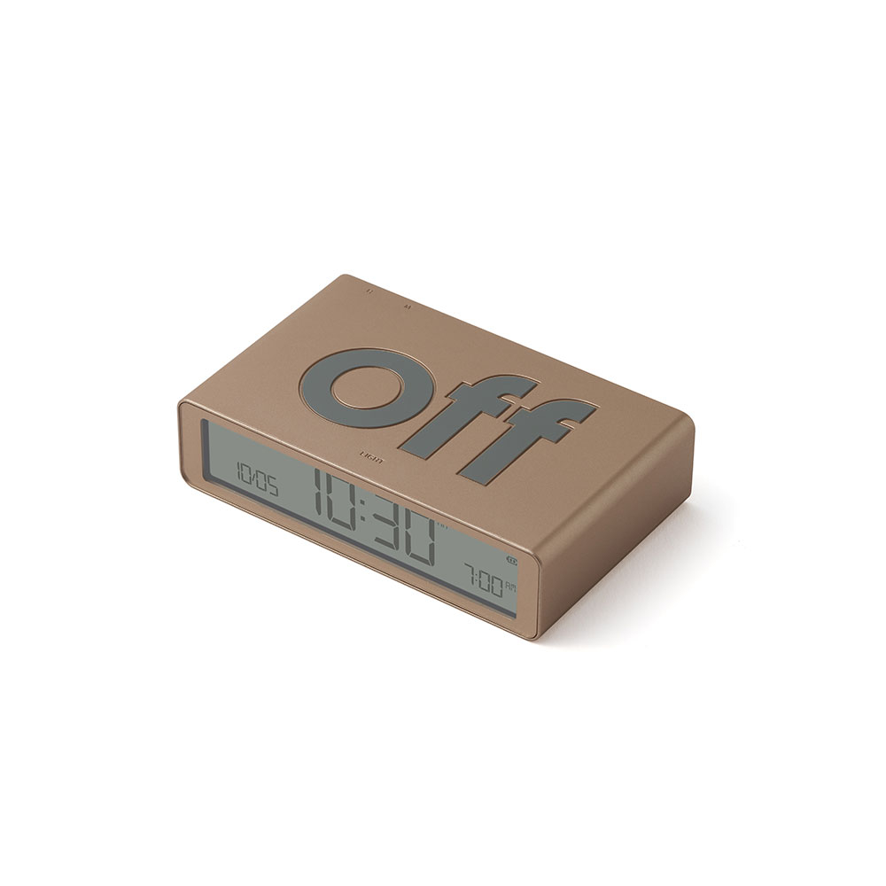 Flip Classic Digitaler Wecker Nachttisch Uhr mit LCD Display (LEX-LR157D1) - Soft Gold