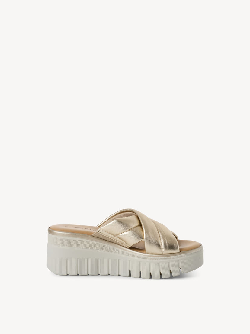 Leren Slipper - goud