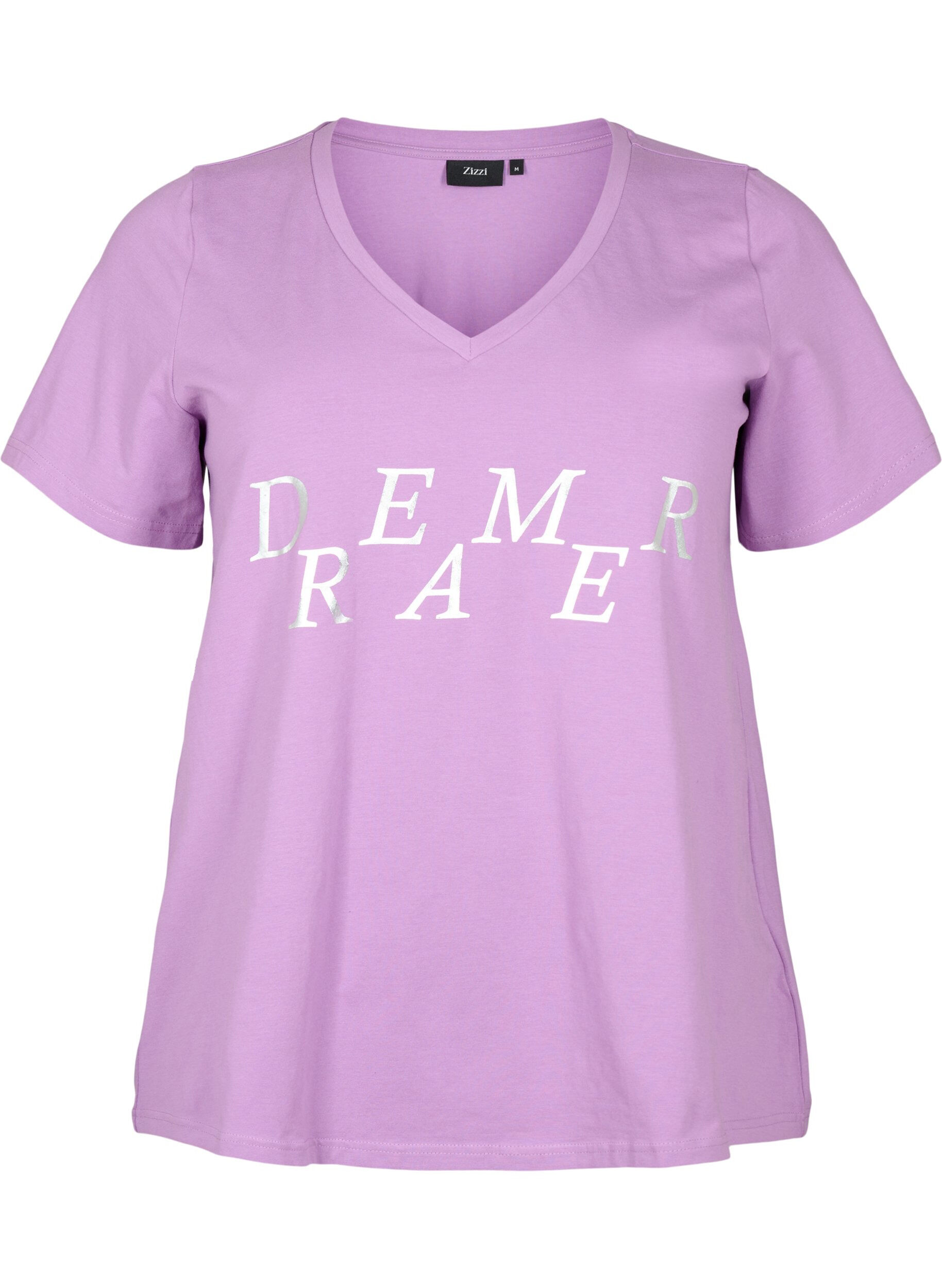 Bomulds nat t-shirt med tekstprint
