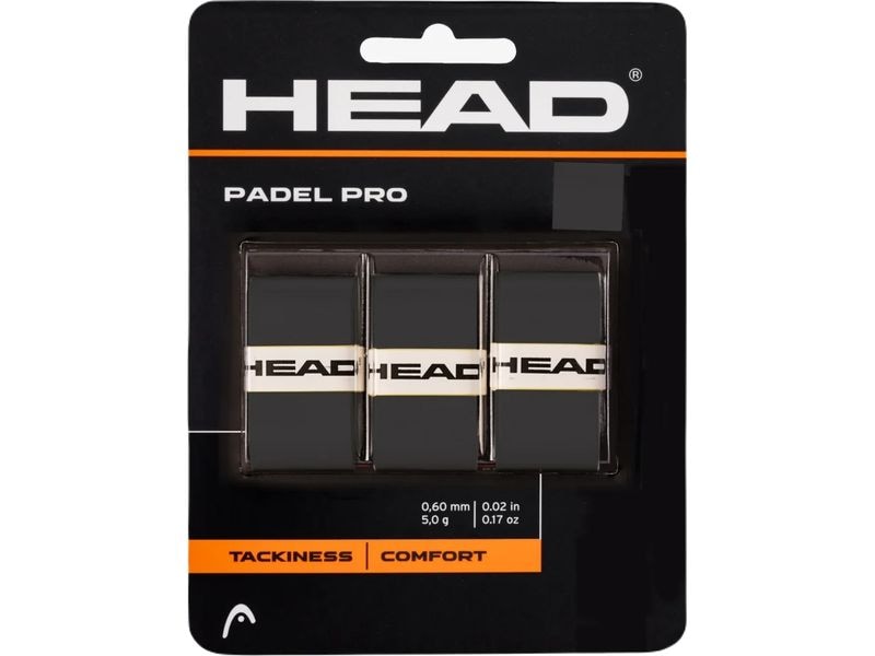 HEAD Padel Grip Padel Pro 3er-Pack, Schwarz Griffbänder
