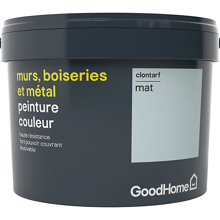 Peinture résistante murs, boiseries et métal GoodHome vert Clontarf mat 2,5L