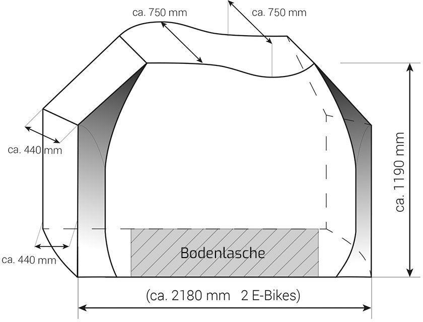Fahrradschutzhülle Professional für 2 Fahrräder