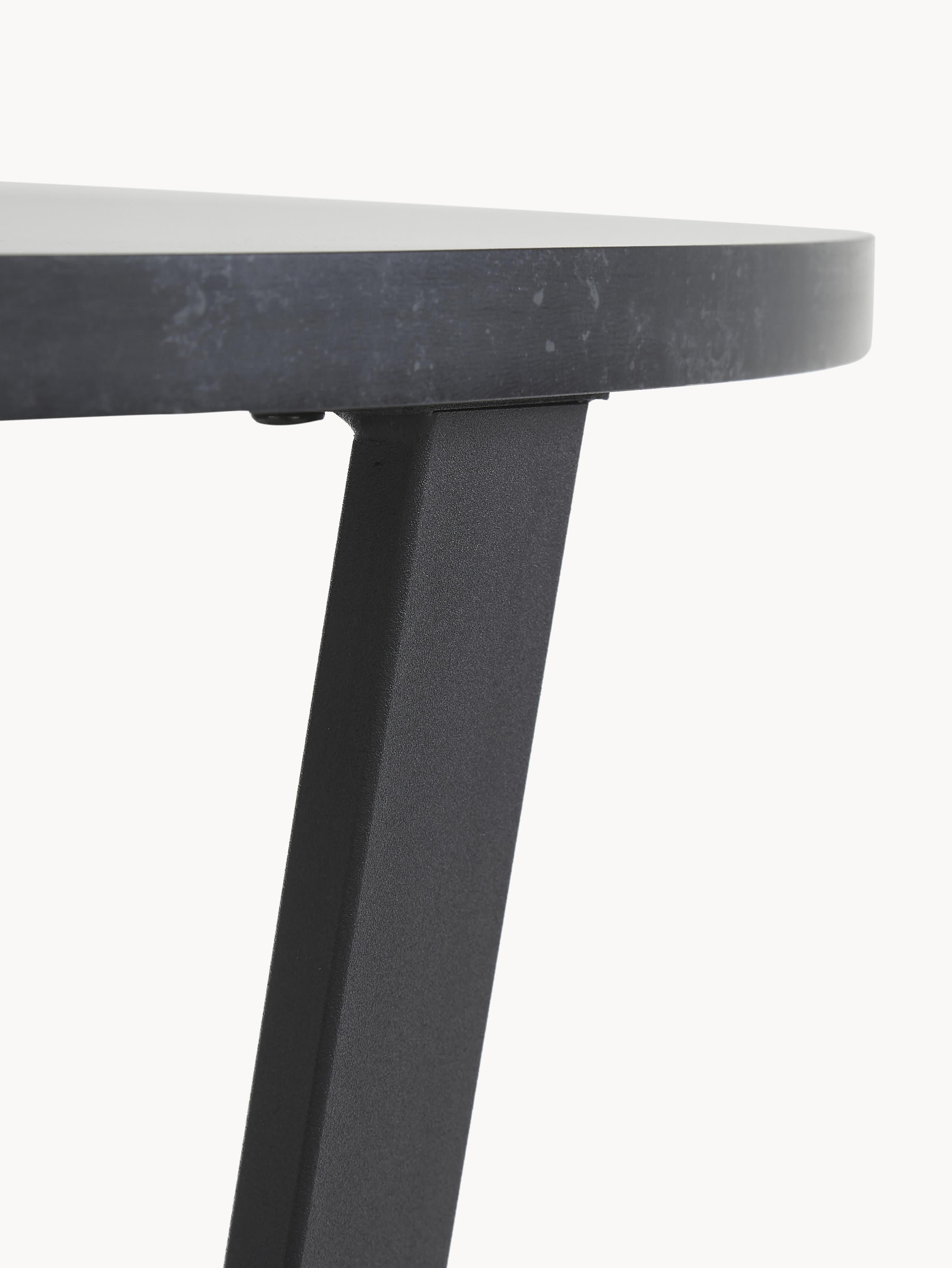 Ronde eettafel Amble met tafelblad in marmerlook, Ø 110 cm