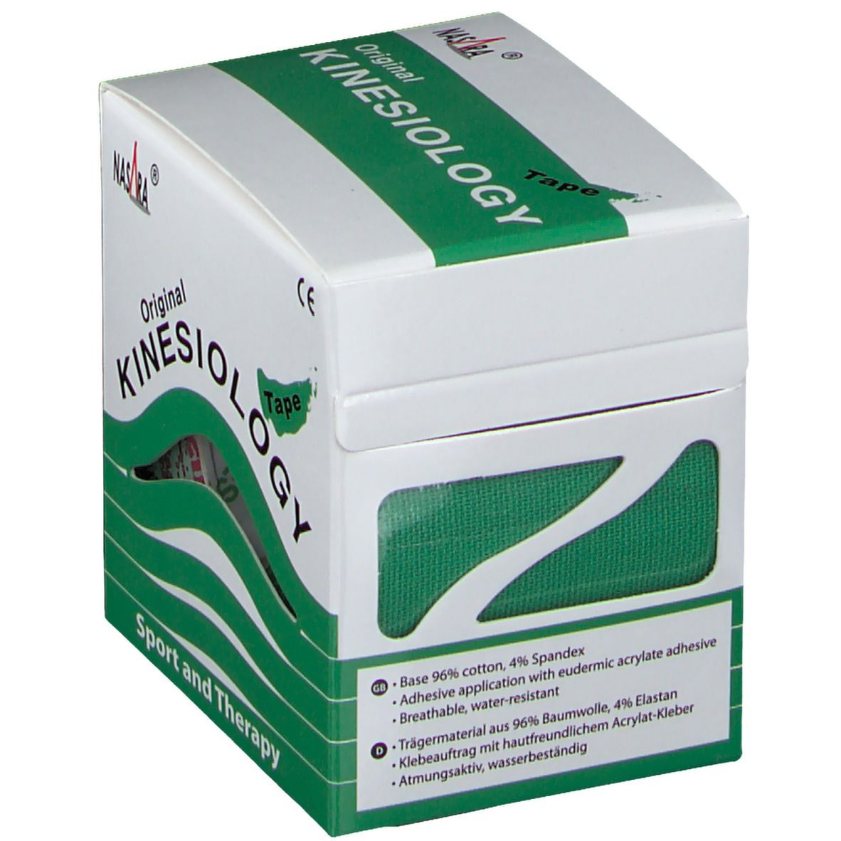 NASARA® Kinesiology-Tape classic 5 cm x 5 m Rolle Grün