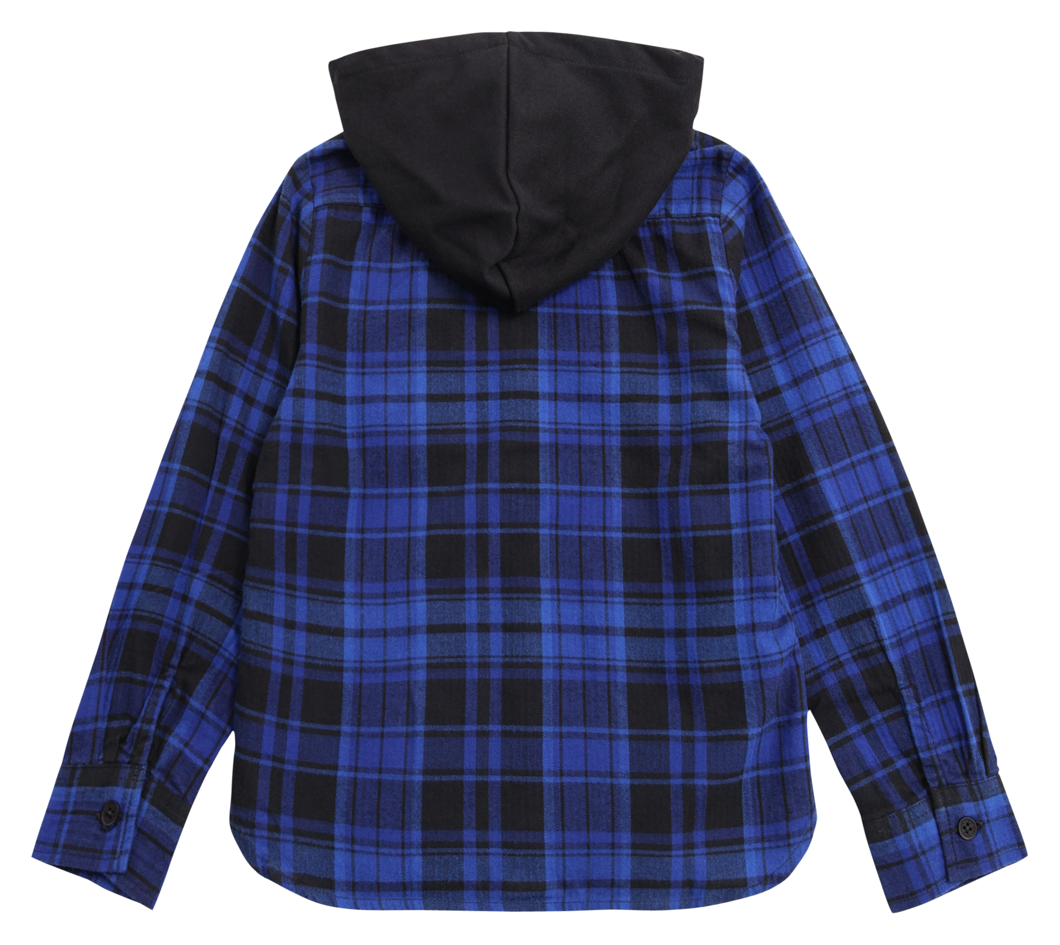 Chemise col classique droite à carreaux | Bleu