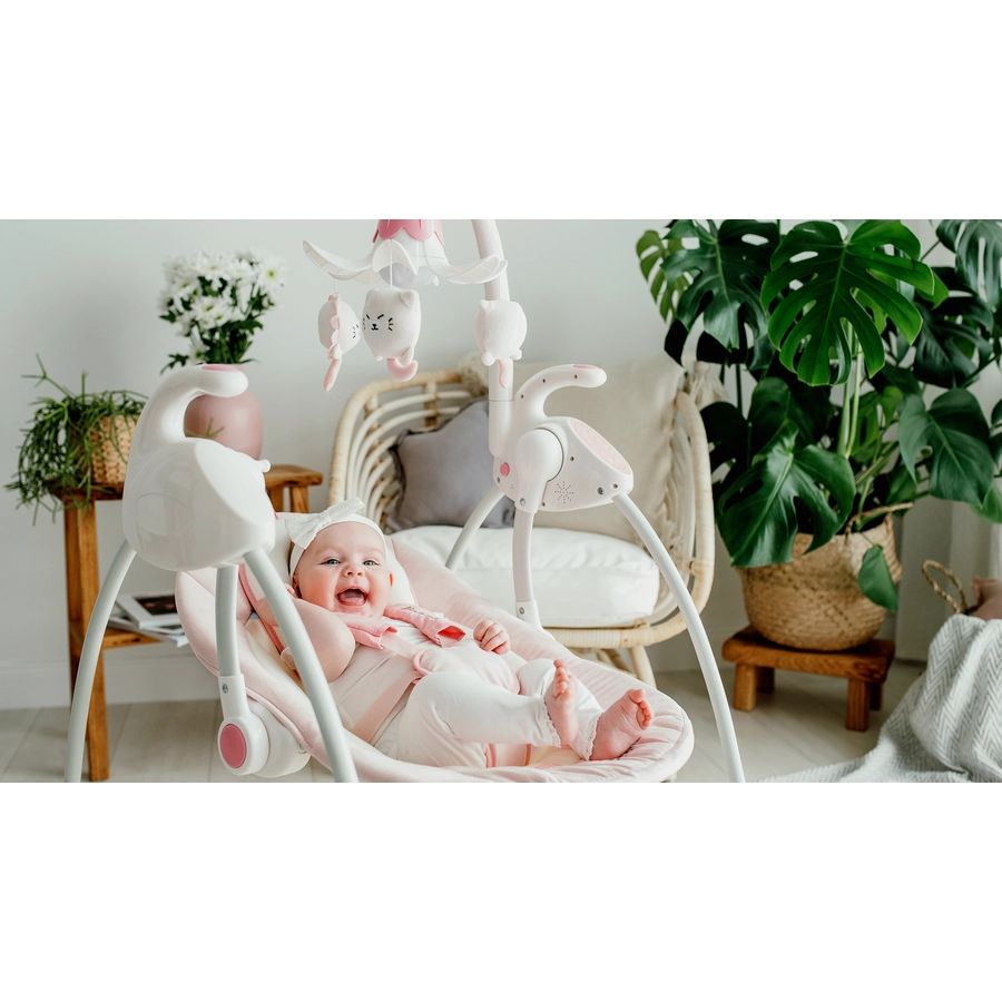 lionelo Babywippe Robin Pink