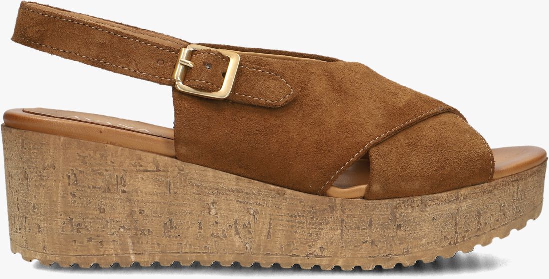 cognac ayana sandalen met hak 722031