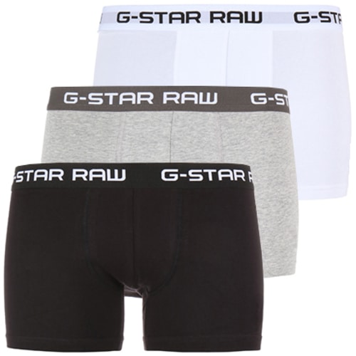 Lot de 3 Boxers Low Rise Noir Blanc Gris Chiné