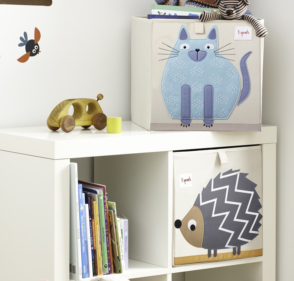 3 Sprouts - Storage Box - Blue Cat