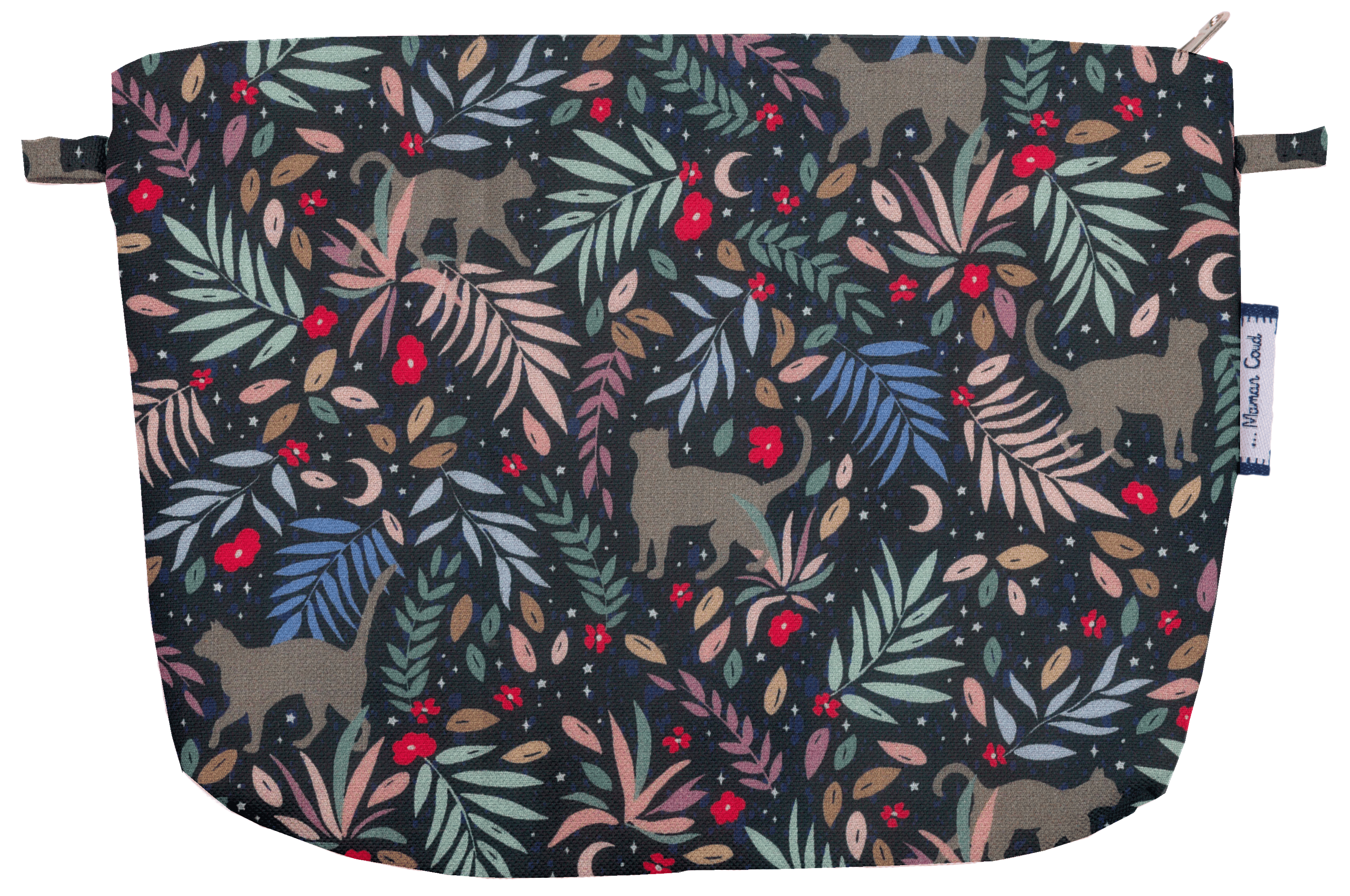 Pochette Tissu Nuit Féline