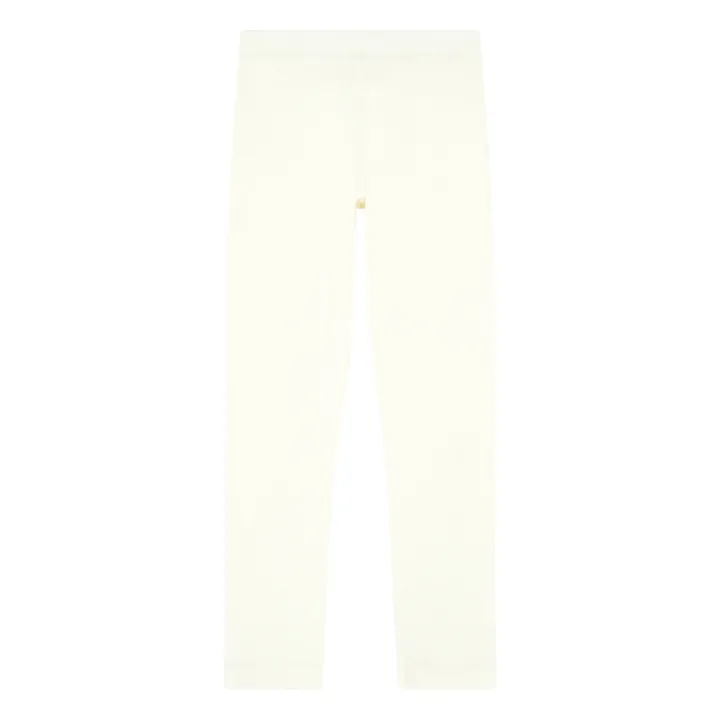 SMALLABLE BASICS Legging Côtelé Coton Bio | Blanc cassé