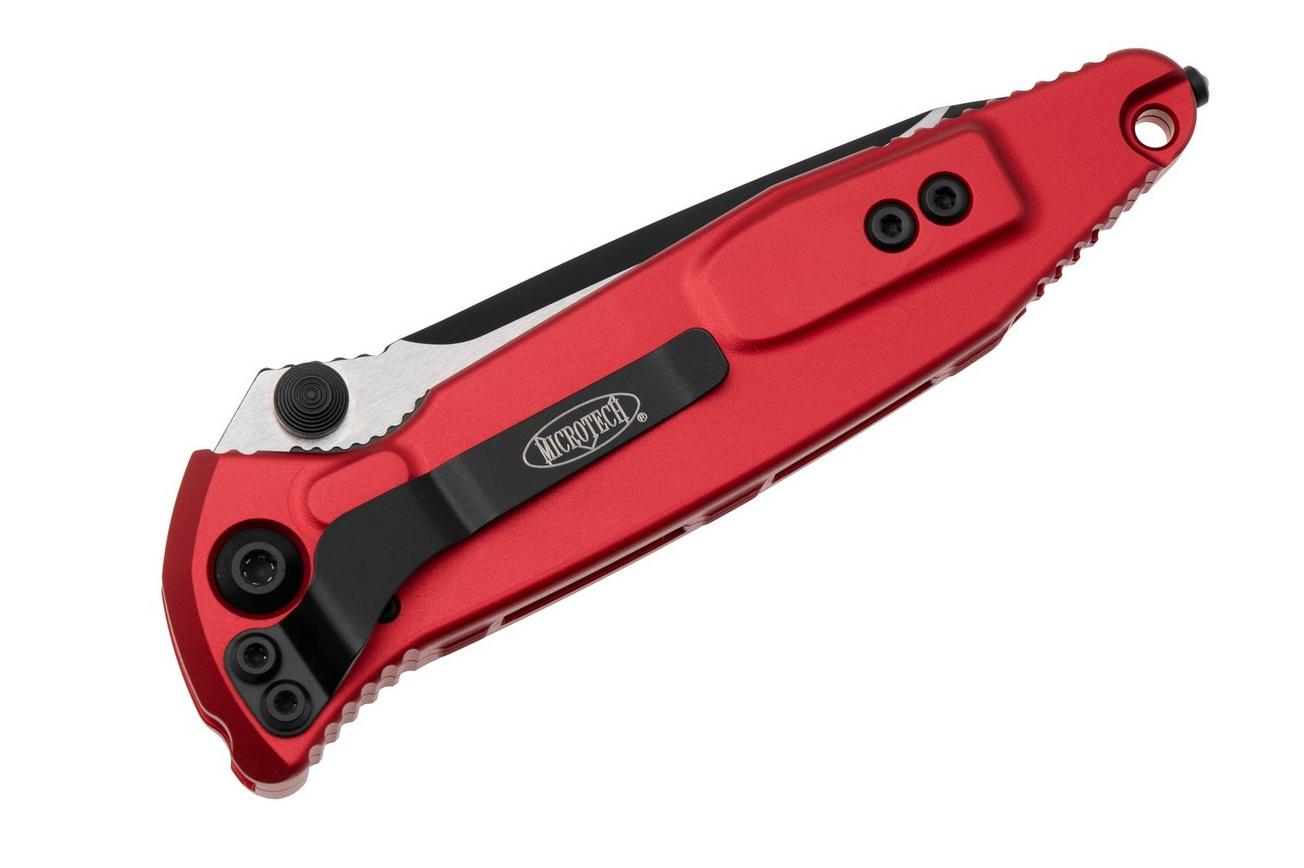 Microtech Socom Elite 161-1RD, Two Tone Black M390 Tanto, Red Aluminum zakmes