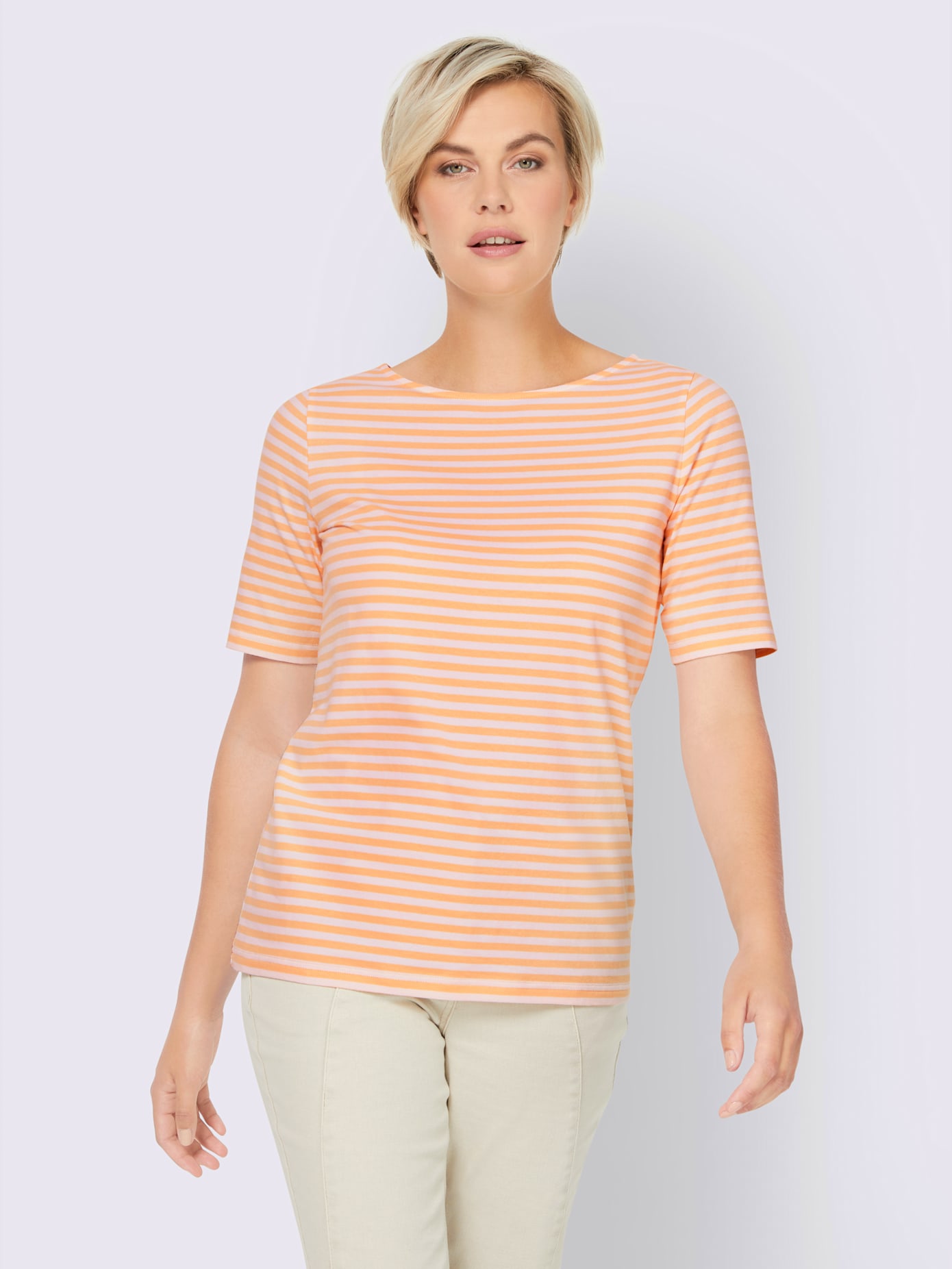 T-shirt séduisant motif à rayures