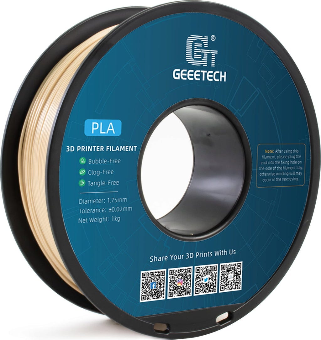 GEEETECH  PLA Bone White, 1,75 mm / 1000 g    Leicht druckbares Filament mit geringen Fertigungstoleranzen