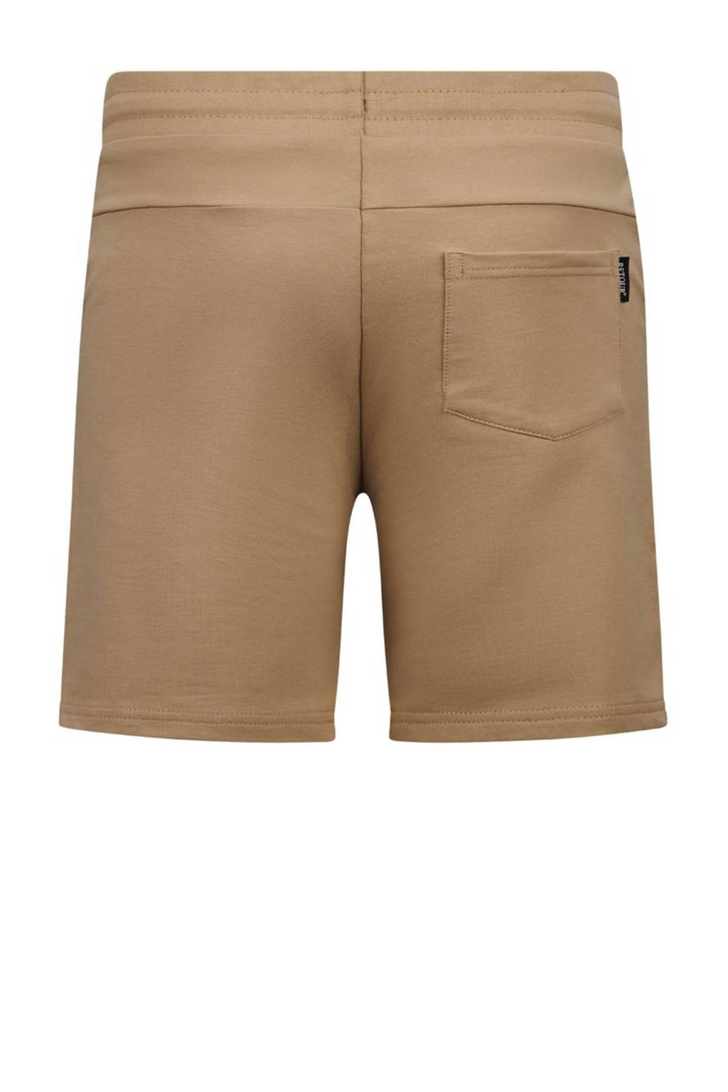 Retour Jeans sweatshort Leandro met printopdruk beige
