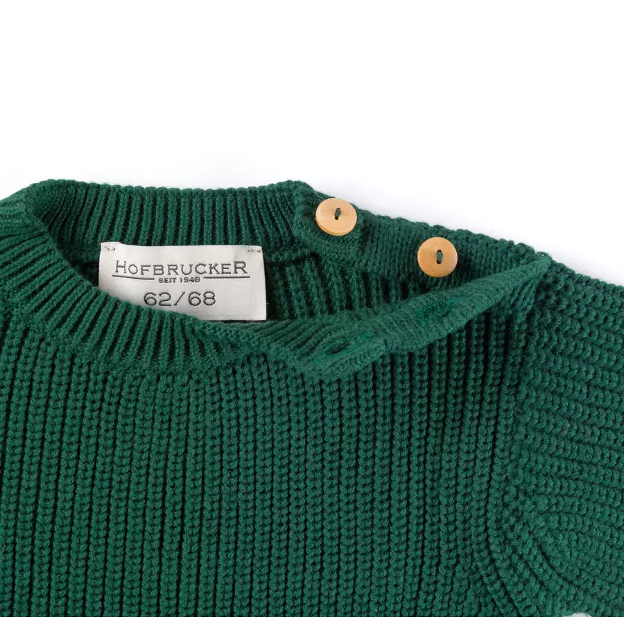 Hofbrucker Oversize Baby Strickpulli Lara Waldgrün