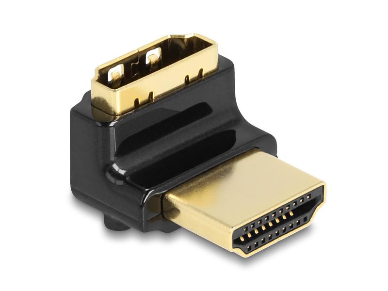 Delock Adapter 90° oben gewinkelt, 8K 60 Hz HDMI - HDMI Delock HDMI Adapter Stecker zu Buchse 90° oben gewinkelt 8K 60 Hz Metall