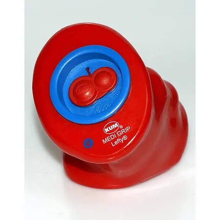 KUM® 105.41.11 Anspitzer Medi Grip Lefty für Linkshänder, rot