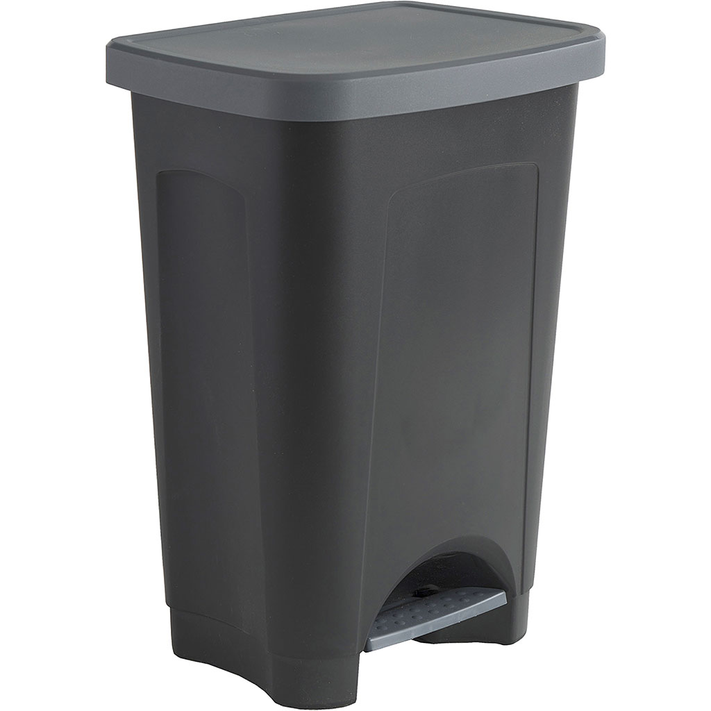 Poubelle à pédale noire 25L