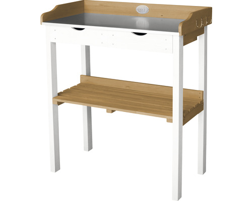 Axi plantentafel met 2 lades, bruin en wit