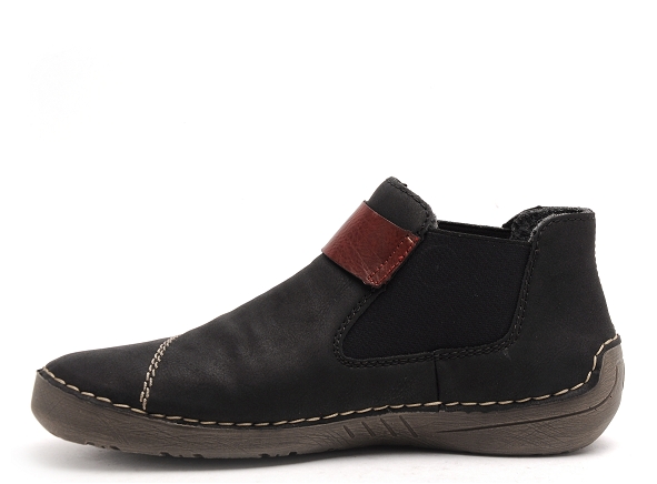 Rieker boots bottine plates femme 52578 noir