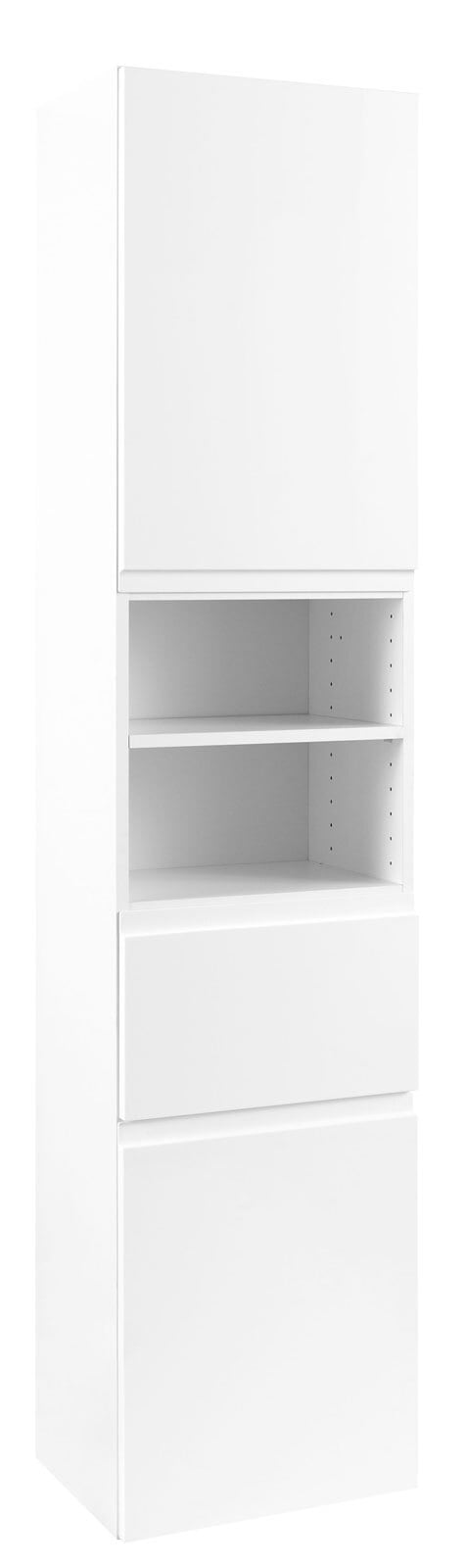 Hochschrank CARDIFF 40 x 180 cm Weiß Hochglanz