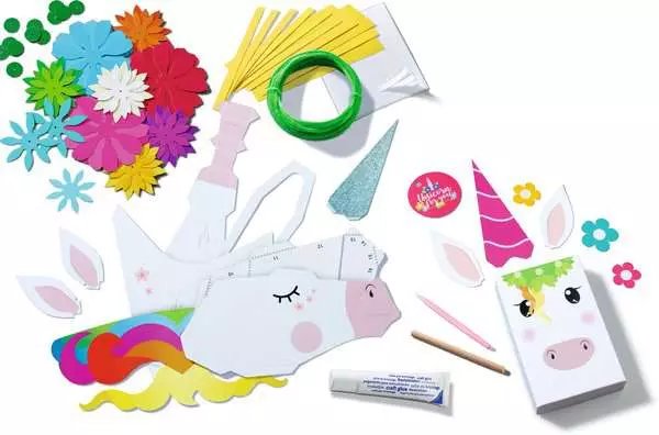 Bastel-Set BE CREATIVE! - PAPER ART UNICORN in bunt
