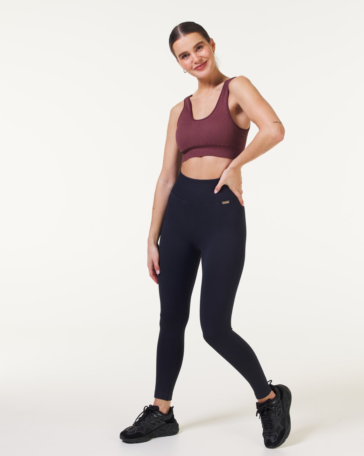 Bumpro Wave Seamless Tights Black Sandwash