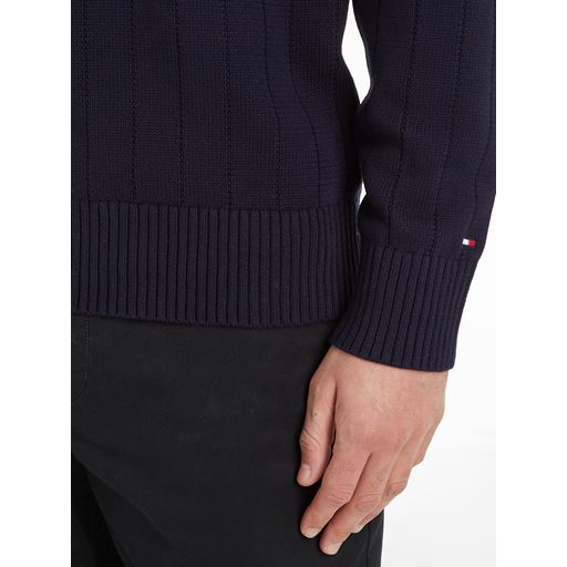Tommy Hilfiger Colourblock Structure Striktrøje, Desert Sky, S