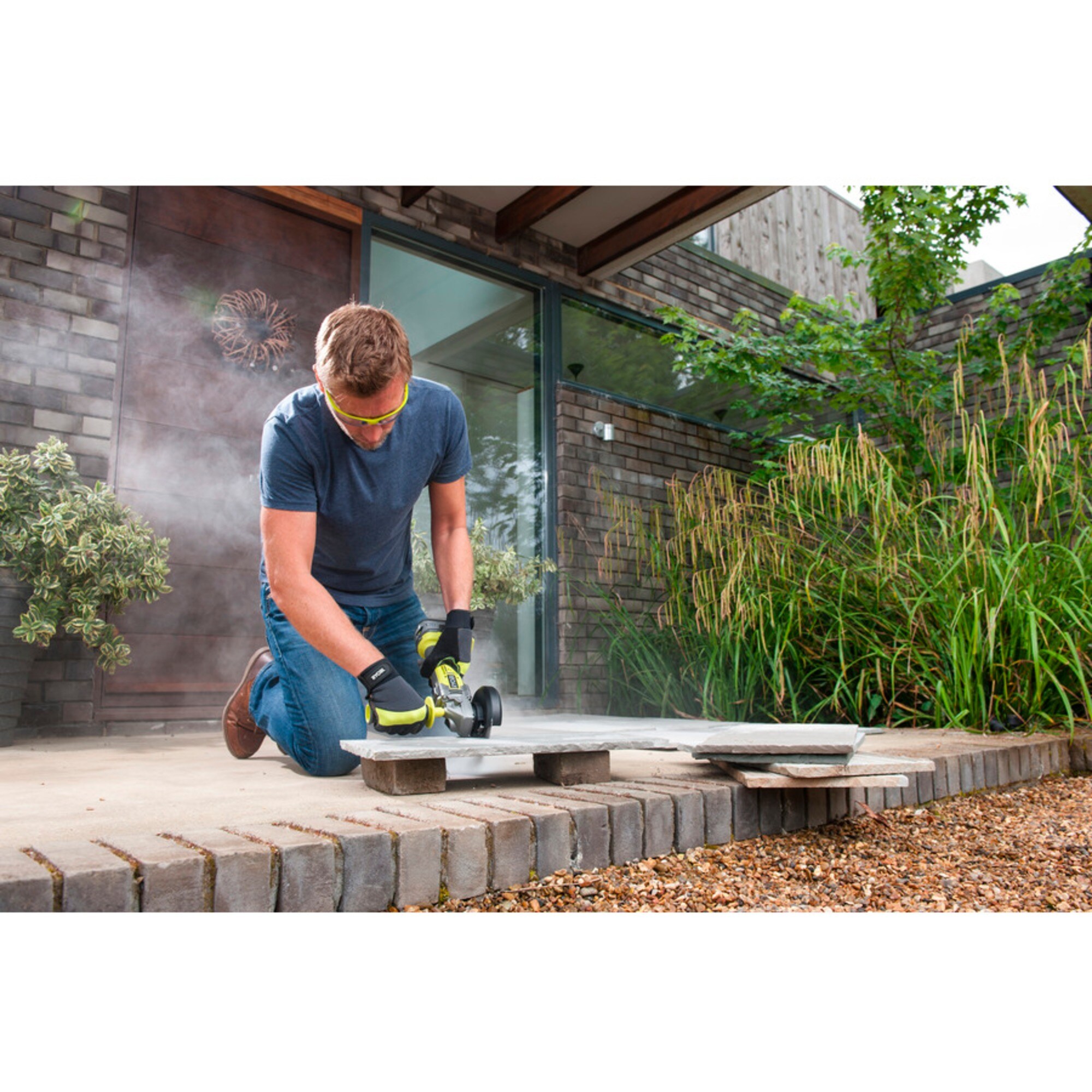 Ryobi Winkelschleifer ONE+ Akku-Winkelschleifer R18AG7- 0, 18Volt