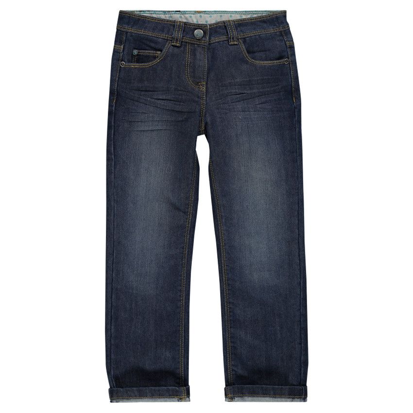 Junior - Jeans coupe droite effet used - Blue black