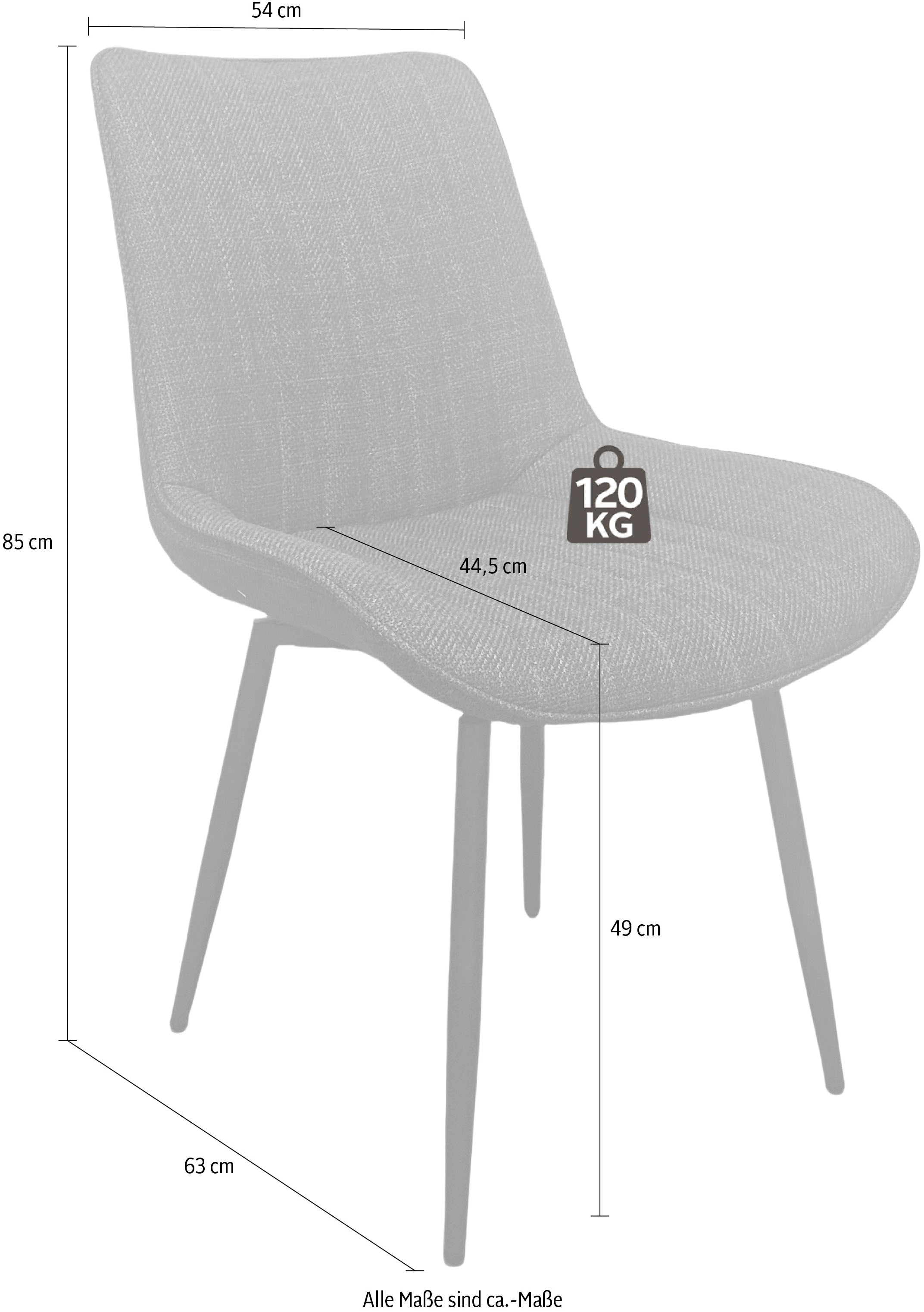 HELA Drehstuhl »Vierfussstuhl BERGEN« (Set) 2 Stk.Esszimmerstuhl, XL-Sitzbreite, 360° drehbar