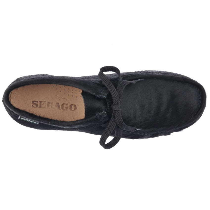 KOALA WILD TOTAL BLACK-Mocassin en cuir pour femme